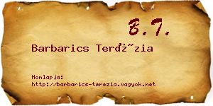 Barbarics Terézia névjegykártya