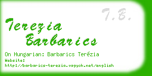 terezia barbarics business card